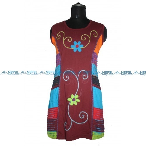 Hippie Razor Cut Cotton Dress