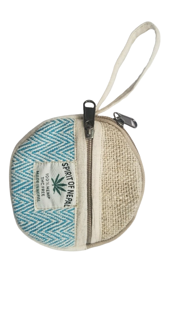 Round Coin Hemp Pouch