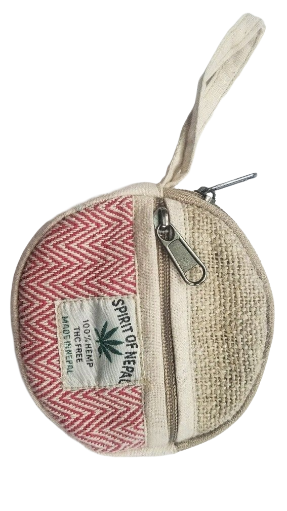 Round Coin Hemp Pouch