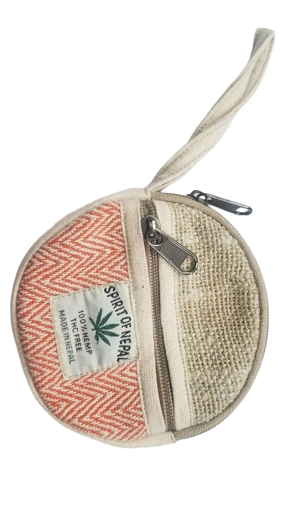 Round Coin Hemp Pouch