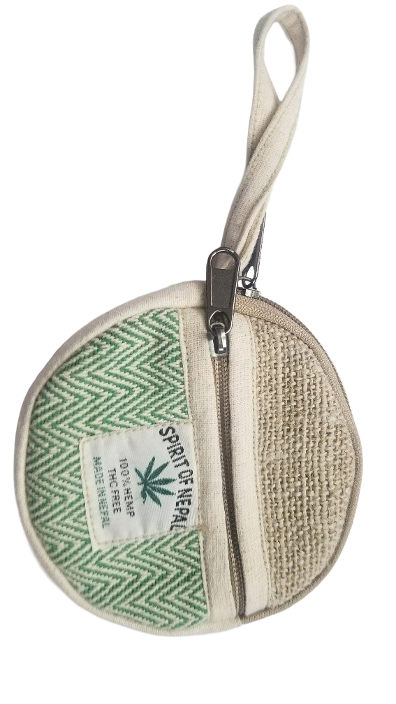 Round Coin Hemp Pouch