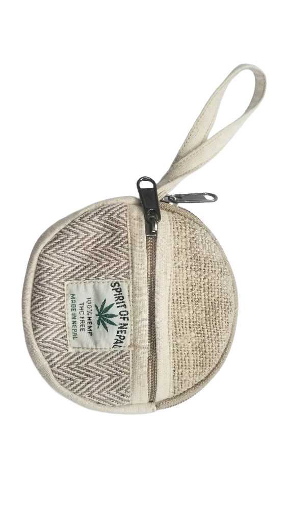 Round Coin Hemp Pouch