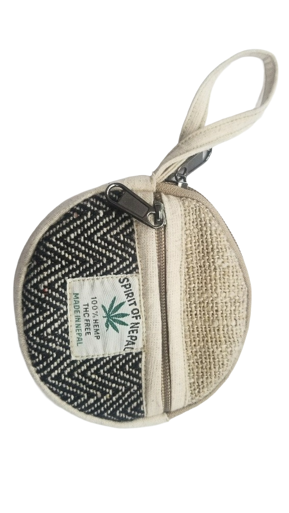 Round Coin Hemp Pouch