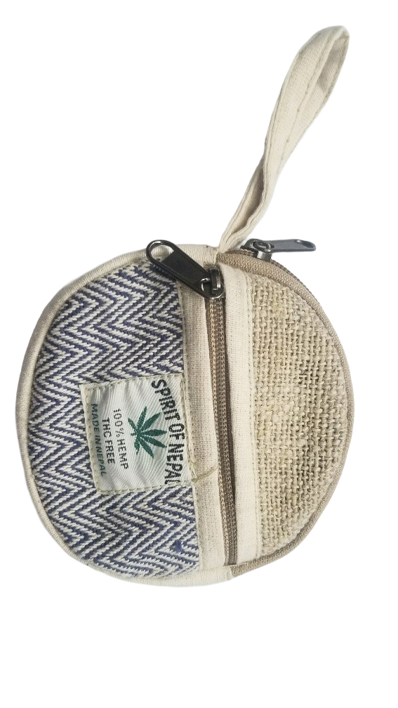 Round Coin Hemp Pouch