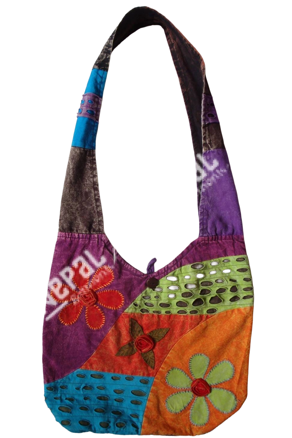 Flower Patchwork Shoulder Bag