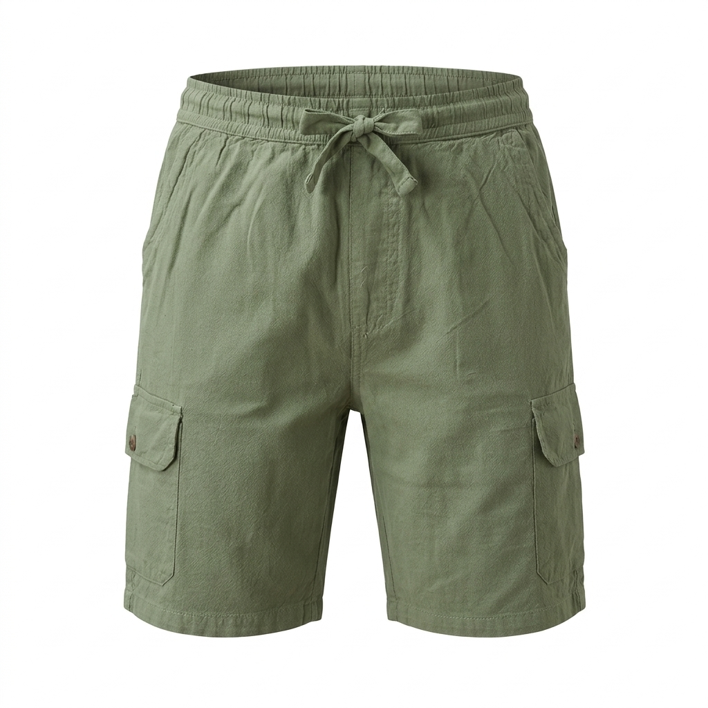 Pure Cotton Cargo Shorts for Women – Breathable Casual Summer Shorts with Pockets