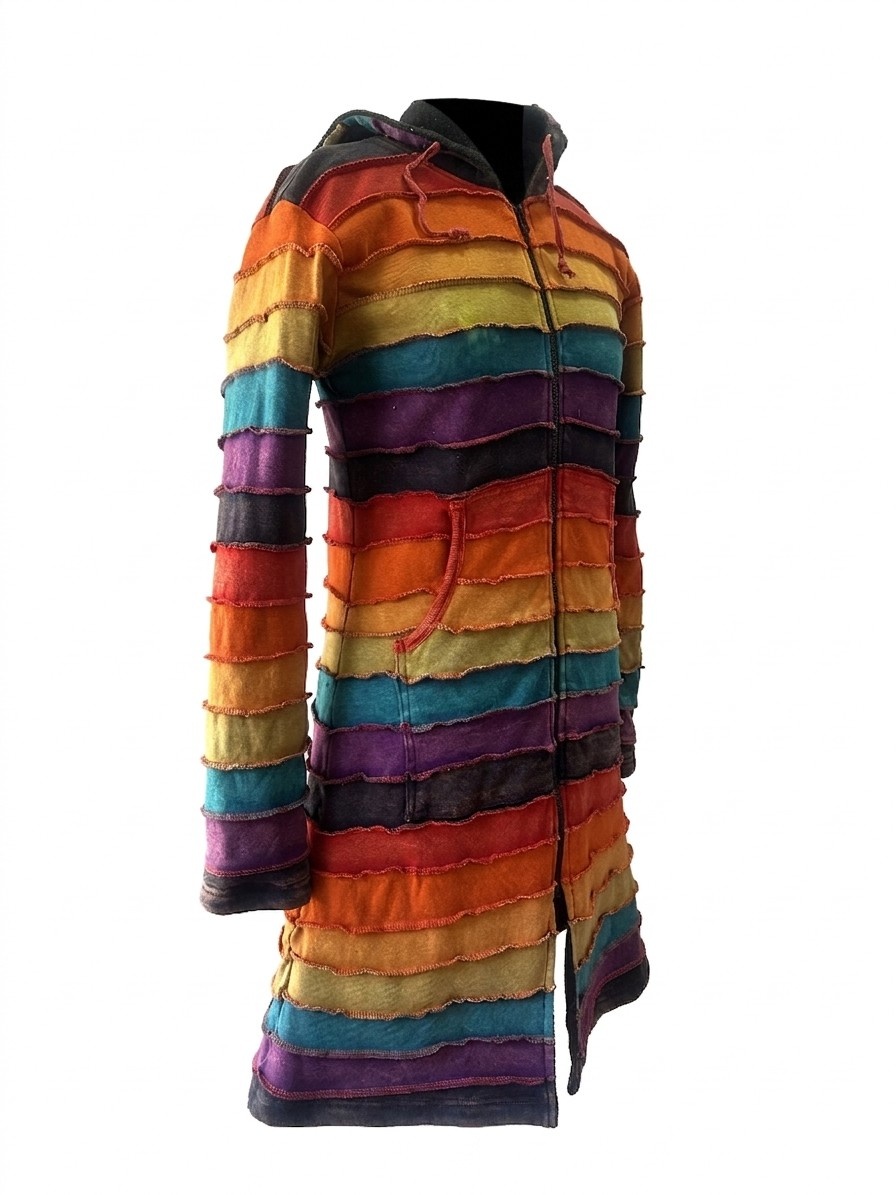 Stonewashed Rainbow Rib Jacket