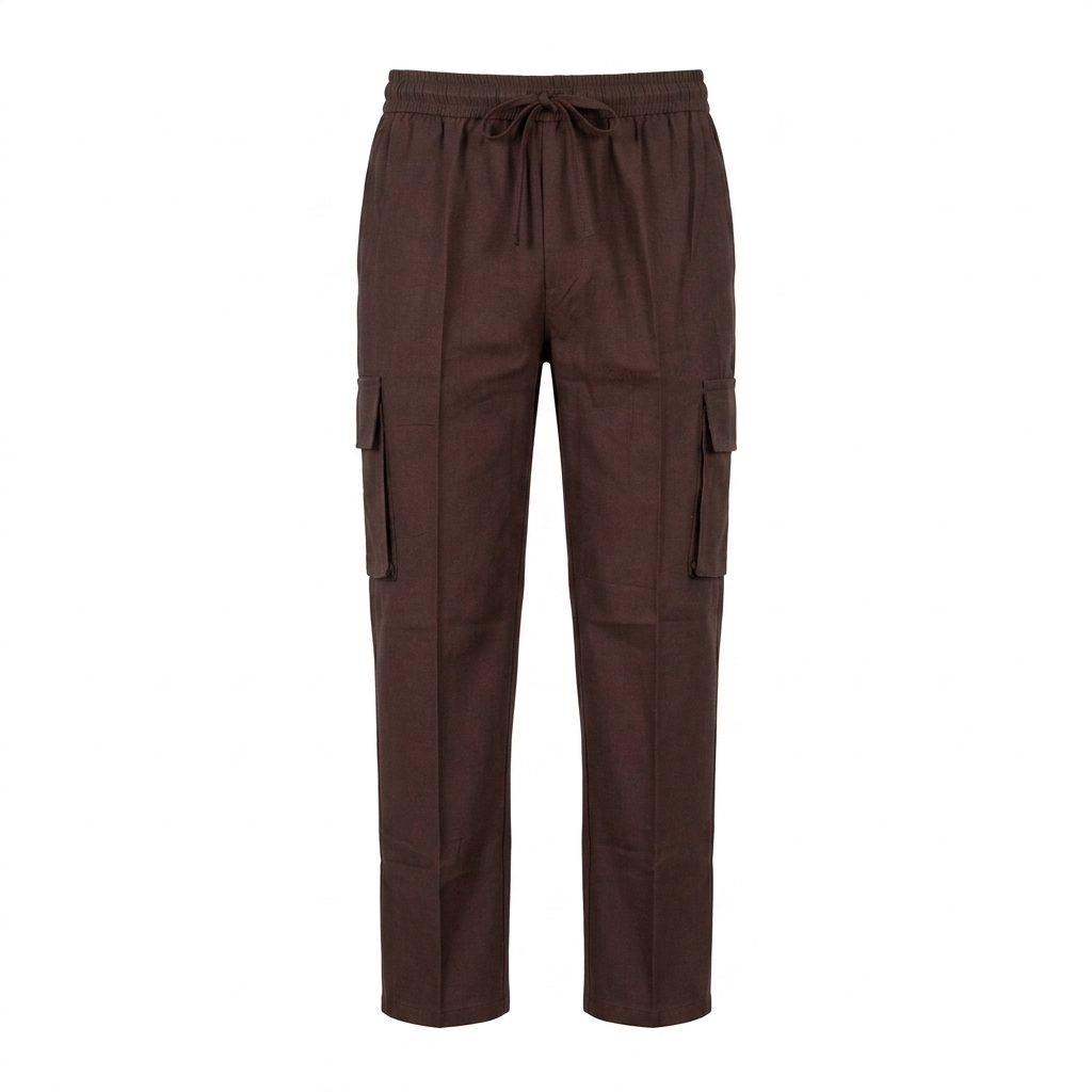 Hippie Plain Cotton Cargo Pants