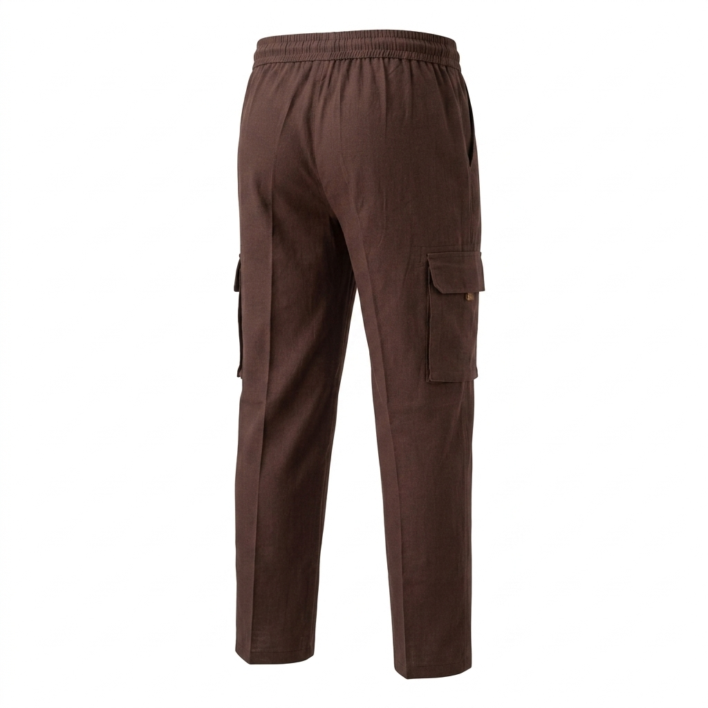 Hippie Plain Cotton Cargo Pants