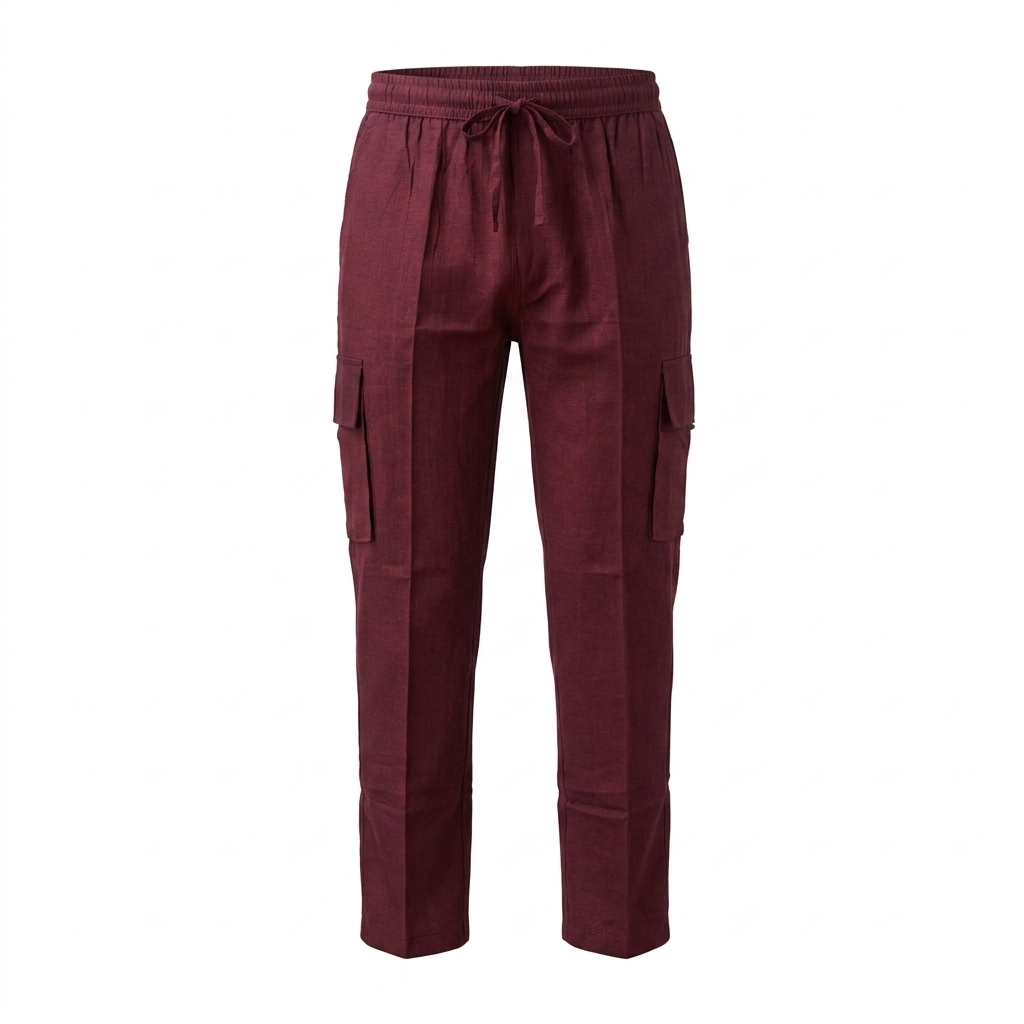 Hippie Plain Cotton Cargo Pants