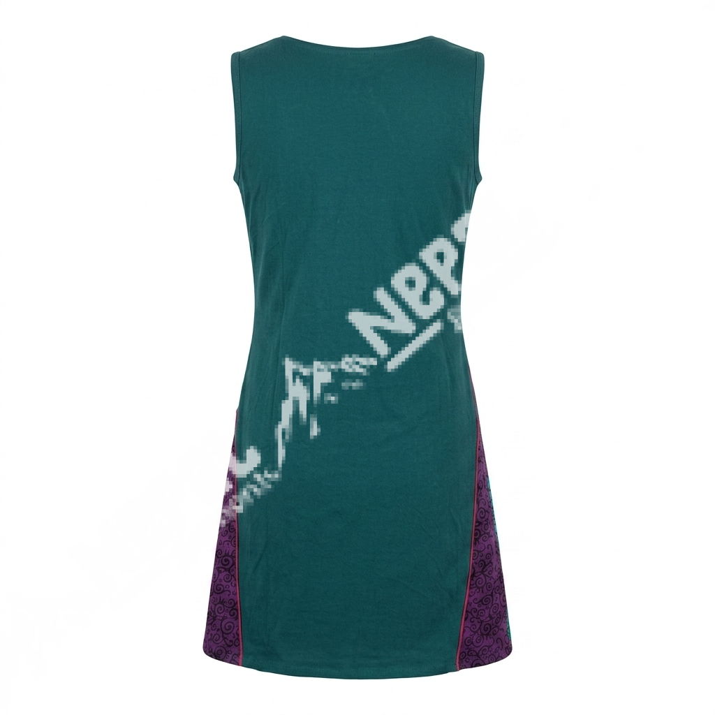 Sleeveless Green Cotton Dress