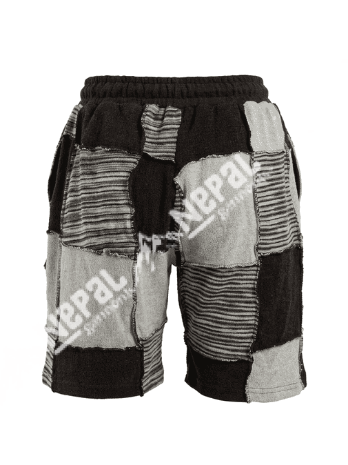 Black & White Women Patchwork Shorts