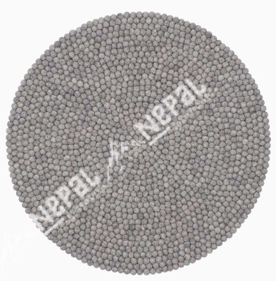 Multicolor Felt Ball Rug