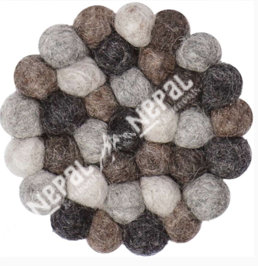 Felt Ball Tea Coaster