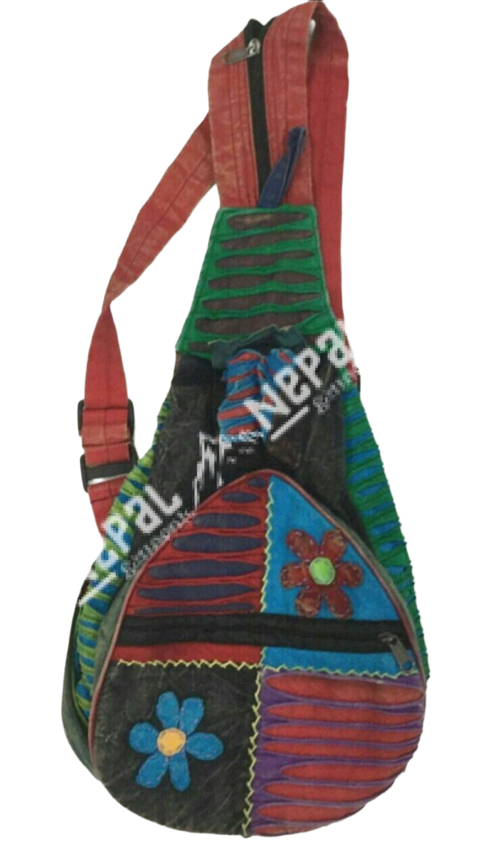 Hand Embroidery And Razor Cut Hippie Gitara Bag