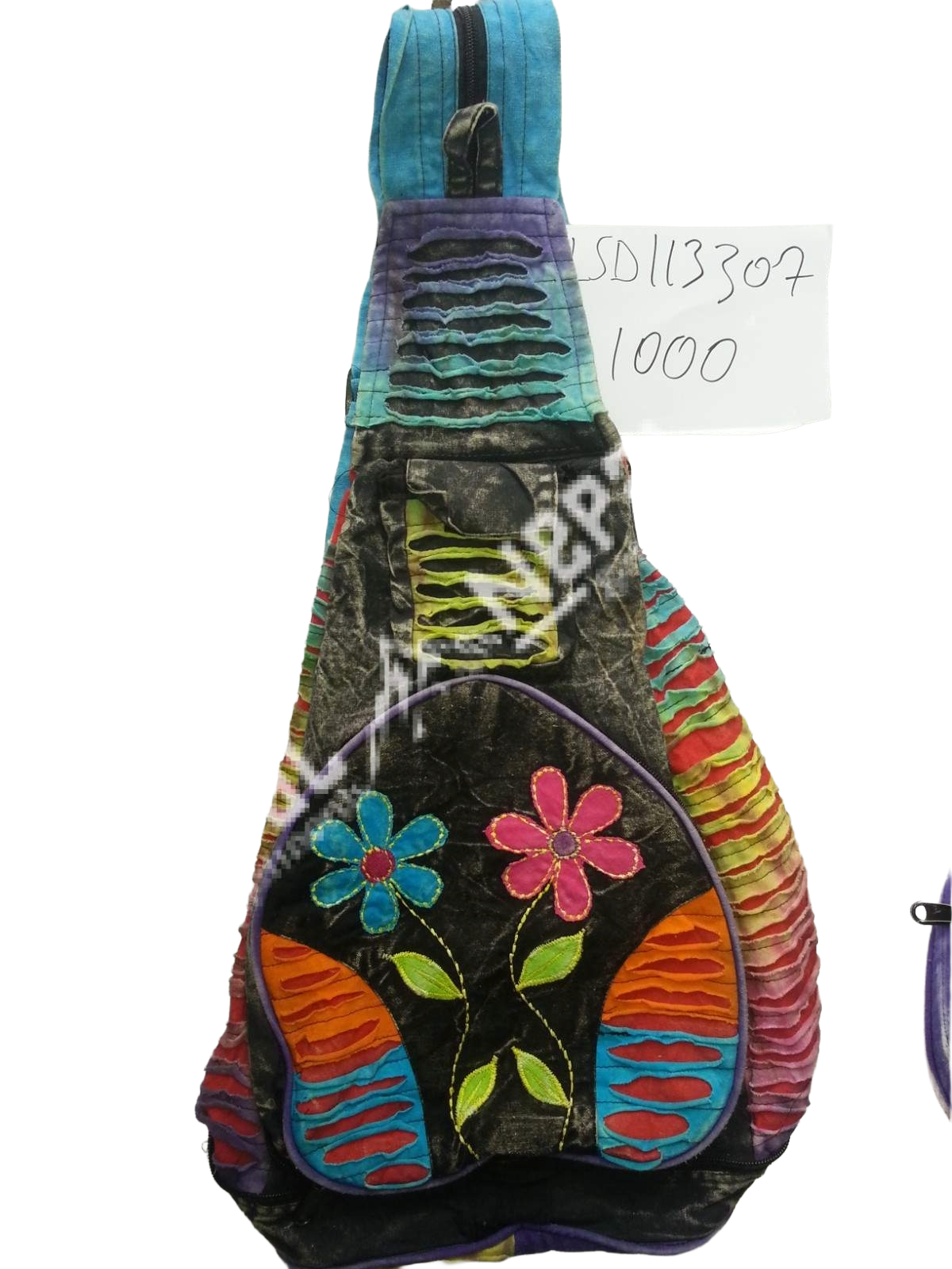 Hand Embroidery And Razor Cut Hippie Gitara Bag