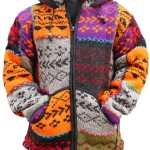 Handknitted Multicolor Woolen jacket