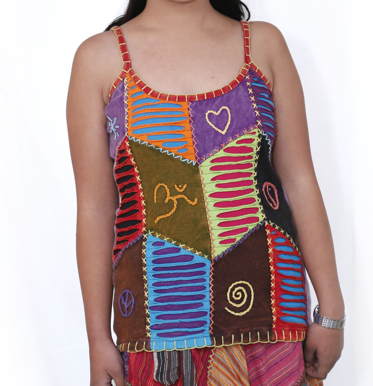 Hippy Patchwork Summer Tank Top